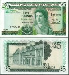Gibraltar - 5 Pounds 1988 * P21 * młoda Elżbieta II