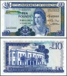 Gibraltar - 10 Pounds 1986 * P22b * młoda Elżbieta II