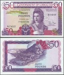 Gibraltar - 50 Pounds 1986 * P24 * młoda Elżbieta II