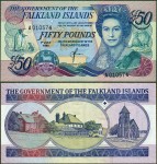 Falklandy - 50 funtów 1990 * P16 * Elżbieta II