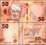 Kirgistan - 50 Som 2023 (2024) * W35 * nowa seria