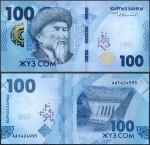 Kirgistan - 100 Som 2023 (2024) * W36 * nowa seria