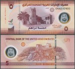 Zjednoczone Emiraty Arabskie - 5 dirhams 2023 * W36b * polimer