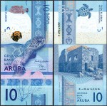 Aruba - 10 florenów 2019 * W21 * żółw morski