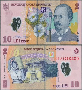 Rumunia - 10 Lei 2018 (2023) * nowy typ * polimer