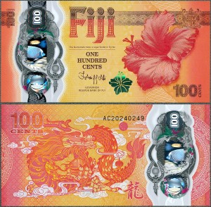 Fidżi - 100 Cents 2023 * W124 * Rok Smoka * polimer