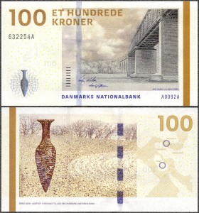 Dania - 100 Kroner 2009 * P66a * most nad Bełtem