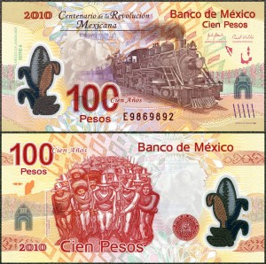 Meksyk - 100 pesos 2010 * P128 * 100 Lat Rewolucji * polimer