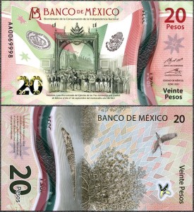 Meksyk - 20 pesos 6.01.2021 * W132a * polimer * seria AA