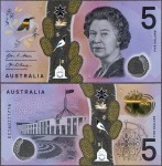 Australia - 5 dolarów 2016 * P62a * Elżbieta II * polimer
