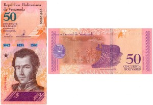 Wenezuela - 50 Bolivares 2018 * P105 * ocelot