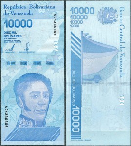 Wenezuela - 10.000 Bolivares 2019 * W109a * szeroki pasek