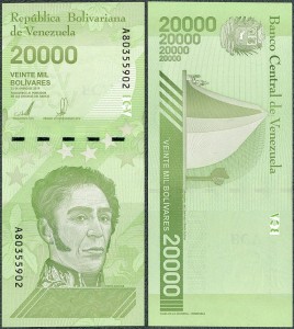 Wenezuela - 20.000 Bolivares 2019 * W110b * wąski pasek