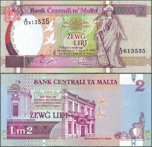 Malta - 2 liri 1967 (1994) * P45b