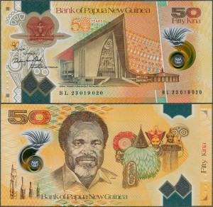 Papua Nowa Gwinea - 50 kina 2023 * 50 Lat Banku * polimer