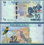 Boliwia - 10 Bolivianos 1986 (2018) * P248a * ptaki