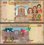 Boliwia - 200 bolivianos 1986 (2019) * P252 * dziki kot