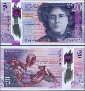 Szkocja - 20 Pounds 2.12.2021* RBS * polimer