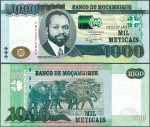 Mozambik - 1000 Meticais 2017 * P154b * słonie