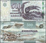 Wyspy Owcze - 500 Kronur 2011 * P32 * krab