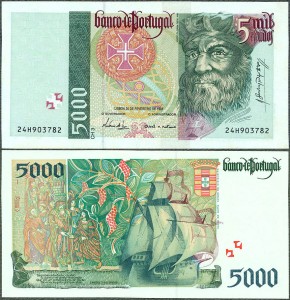 Portugalia - 5000 escudos 1997 * P190c * Słania