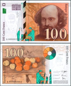 Francja - 100 Francs 1997 * P158 * Cezanne