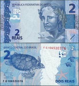 Brazylia - 2 Reais 2010 (2019) * P252f * żółw morski