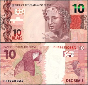 Brazylia - 10 Reais 2010 (2016) * P254c * papuga