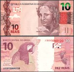 Brazylia - 10 Reais 2010 (2020) * P254e * papuga