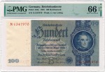 Niemcy - 100 marek 1935 * P183a * PMG 66 EPQ