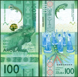 Aruba - 100 florenów 2019 * W24 * legwan
