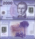 Chile - 2000 Pesos 2012 * P162b * polimer