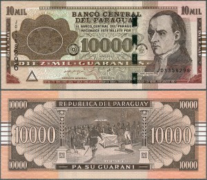 Paragwaj - 10.000 Guaranies 2022 * PA238c