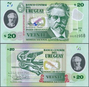Urugwaj - 20 Pesos Ur. 2020 * W101a * polimer * A