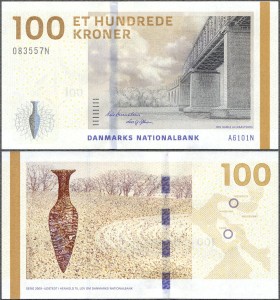 Dania - 100 Kroner 2010 * P66b * most nad Bełtem 