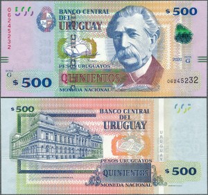 Urugwaj - 500 Pesos Urug. 2020 * P97c * Seria G