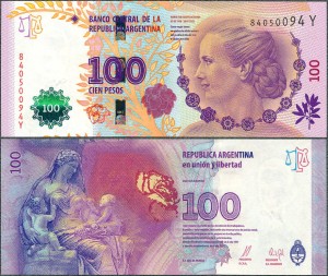 Argentyna - 100 Pesos 2015 * P358b(3) * Evita Peron * Y