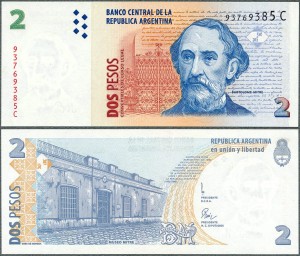 Argentyna - 2 Pesos Conv. ND/1997 * P346a * C