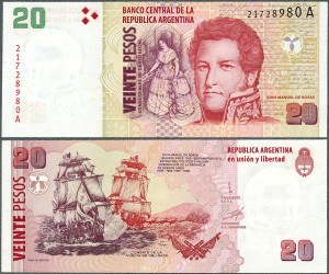Argentyna - 20 pesos conv. ND/2000 * P349a * A