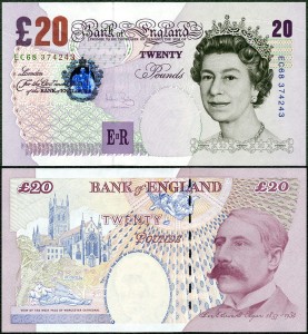 Anglia - 20 Pounds 1999 (2004) * P390b * Elżbieta II