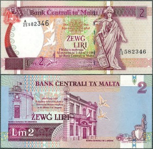 Malta - 2 Liri 1967 (1994) * P45d