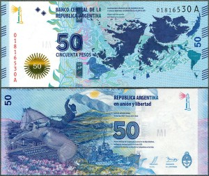 Argentyna - 50 Pesos ND/2015 * Falklandy Malwiny