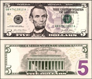 USA - 5 Dollars 2021 * W551 * B (New York)