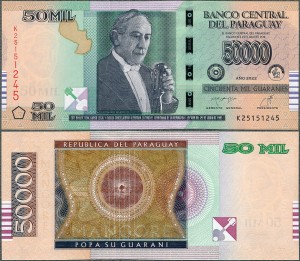 Paragwaj - 50.000 Guaranies 2022 (2024) * P239d