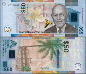 Bahamy - 50 Dollars 2019 * W81 * Central Bank