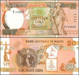 Malta - 20 Liri 1967 (1994) * P48