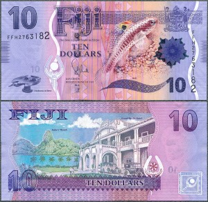 Fidżi -  10 Dollars ND/2013 * P116 * ryba