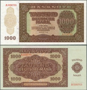 Niemcy - NRD - 1000 Mark 1948 * P16 * SBZ-18
