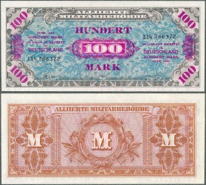Niemcy - Okupacja Aliancka - 100 Mark 1944 * P197b