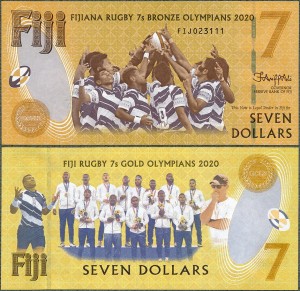 Fidżi - 7 Dollars 2022 * W122 * medale w rugby